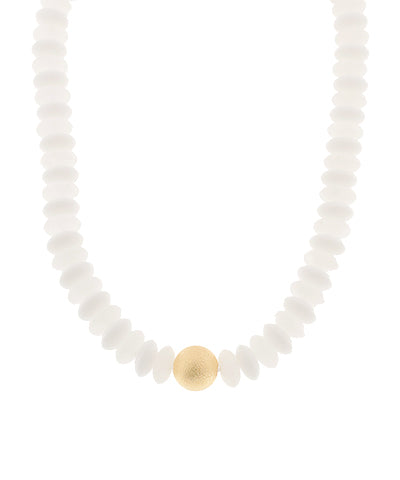 White bead necklace 