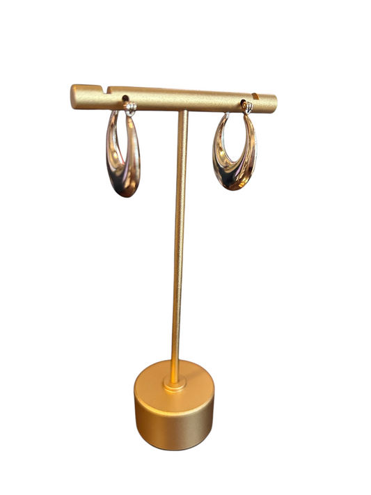 Drop hoop earrings