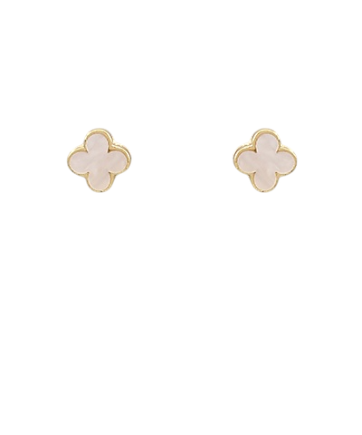 White Clover Stud Earrings