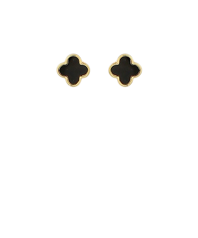 Black Clover Stud Earrings