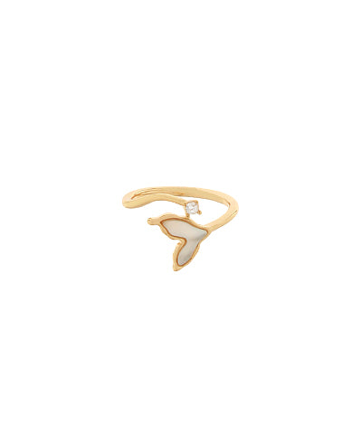 Dolphin Tale Band Gold Ring
