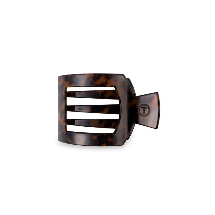 Tortoise Small Flat Square Hair Clip