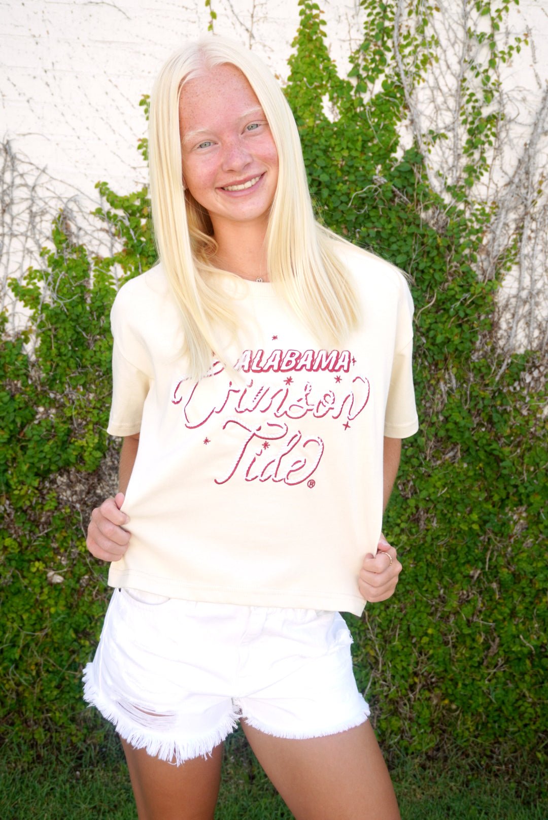 Alabama Crimson Tide Game Day Cropped Tee - Anderson Ave boutique