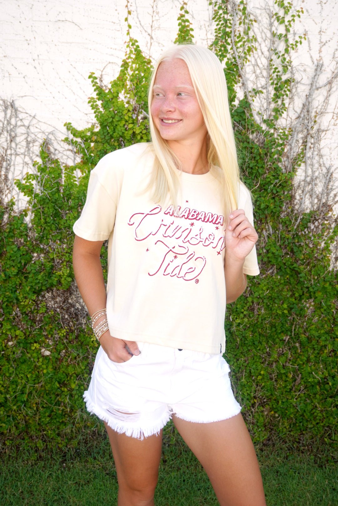 Alabama Crimson Tide Game Day Cropped Tee - Anderson Ave boutique