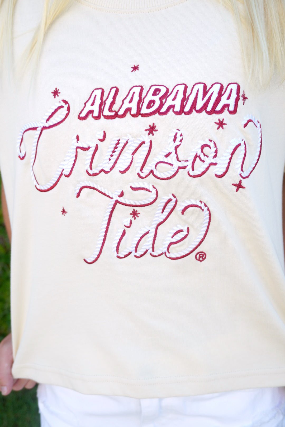 Alabama Crimson Tide Game Day Cropped Tee - Anderson Ave boutique