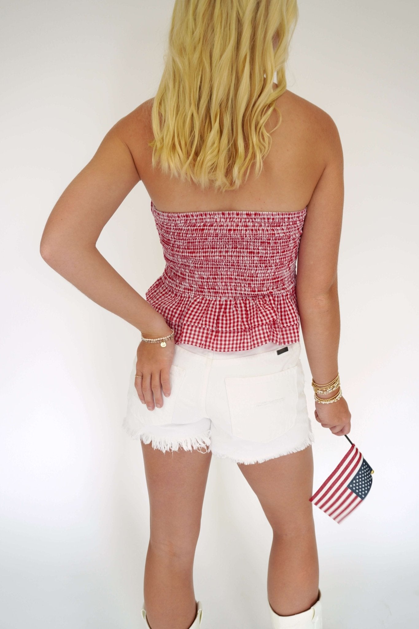 All - American Cutoff Denim Shorts – White - Anderson Ave boutique