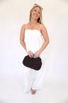 Aria White Eyelet Camisole & Wide - Leg Pant Set - Anderson Ave boutique