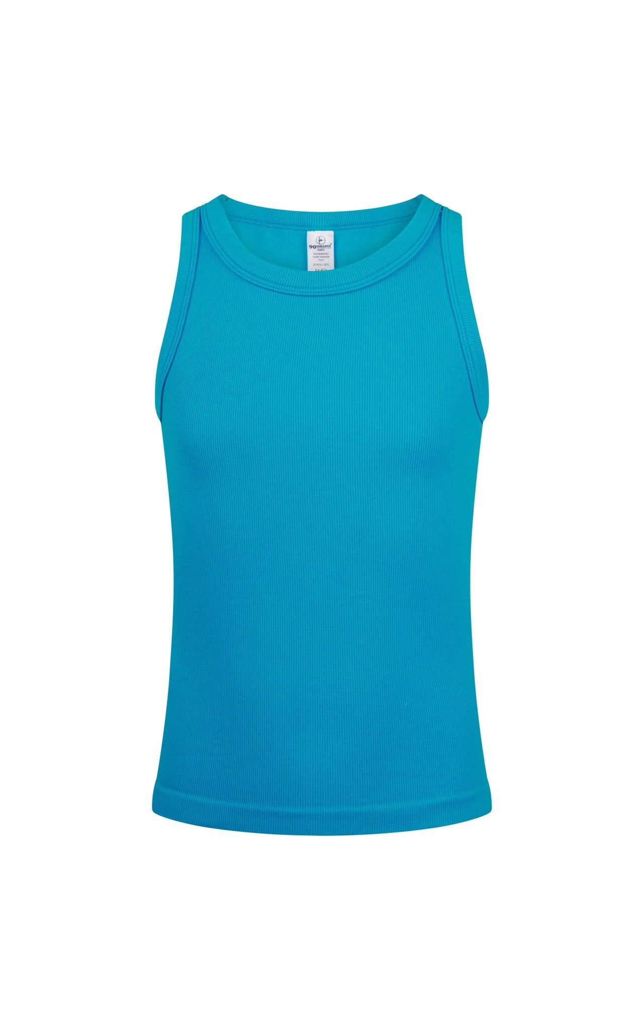 Atomic Blue/ Ribbed Tank – Girls - Anderson Ave boutique