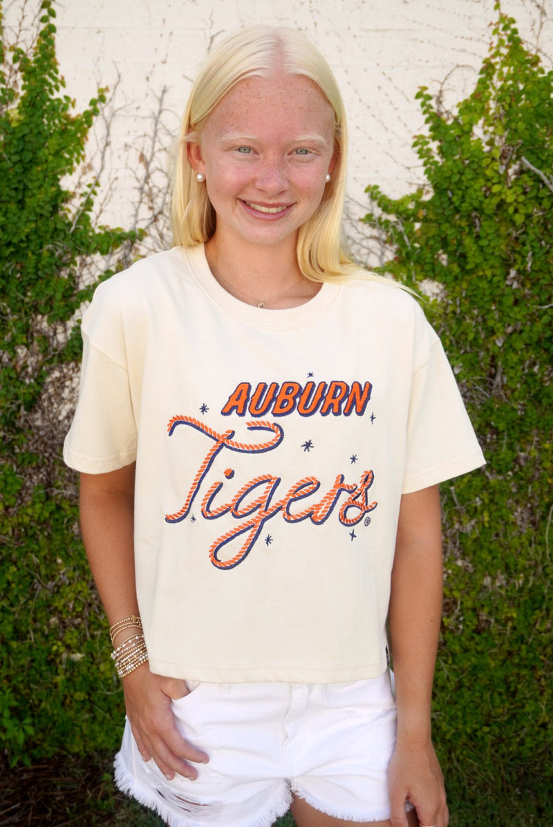 Auburn Tigers Cropped Game Day Tee - Anderson Ave boutique