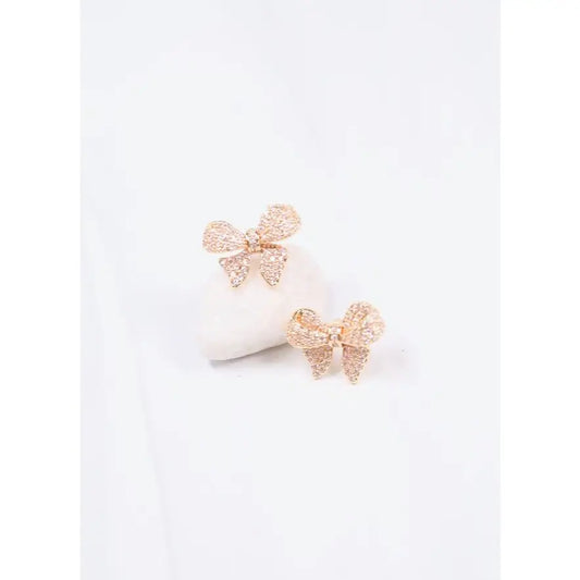 Meadows CZ Bow Earring - Gold