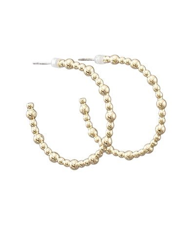 Ball Texture Circle Hoops 1" - Anderson Ave boutique