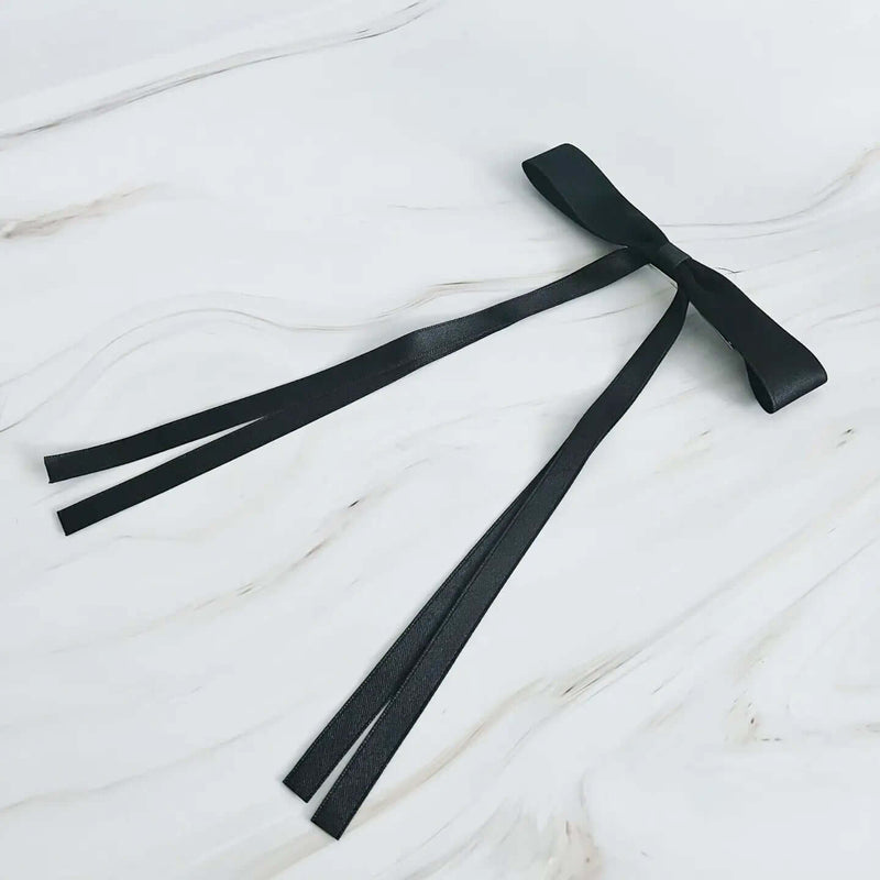 Ballerina Slim Bow Hair Clip - Black - Anderson Ave boutique