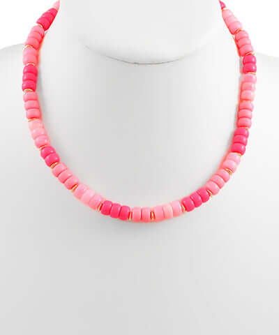 Beaded Necklace - Pink - Anderson Ave boutique