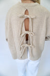Beige Back - Tie Sweater - Anderson Ave boutique