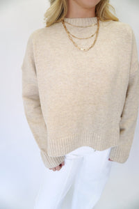 Beige Back - Tie Sweater - Anderson Ave boutique