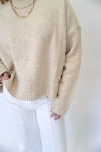 Beige Back - Tie Sweater - Anderson Ave boutique