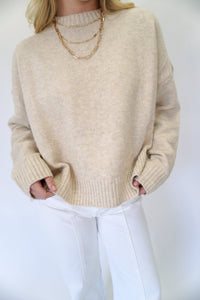 Beige Back - Tie Sweater - Anderson Ave boutique