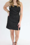 Black Textured Mini Dress - Black - Anderson Ave boutique