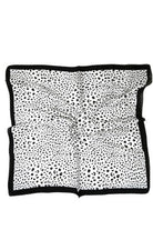 Black & White Leopard Print Silk Square Scarf - Anderson Ave boutique