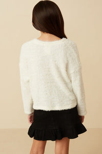 Blair Soft Fuzzy Knit Sweater - Cream - Anderson Ave boutique