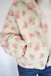 Blossom Cream Floral Sherpa Zip - Up Jacket - Anderson Ave boutique