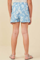 Blue Belle Pleated Floral Shorts - Anderson Ave boutique