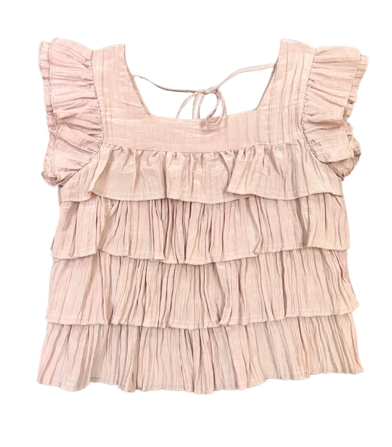 Blush Breeze Tiered Ruffle Top - Anderson Ave boutique