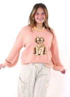Blush Doodle Sweater - Anderson Ave boutique