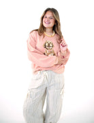 Blush Doodle Sweater - Anderson Ave boutique
