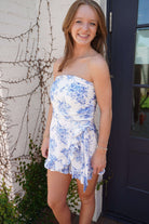 Blush Garden Toile Romper - Anderson Ave boutique