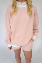 Blush Pink Striped Lounge Shorts - Anderson Ave boutique