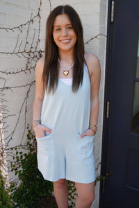 BreezeLite Beach Cover - Up / Romper – Baby Blue - Anderson Ave boutique