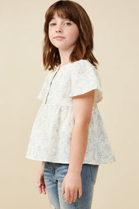 Breezy Bloom Flutter Sleeve Top - Anderson Ave boutique