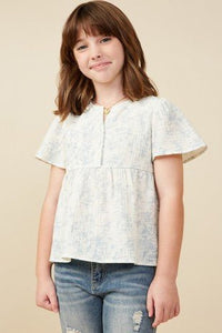 Breezy Bloom Flutter Sleeve Top - Anderson Ave boutique