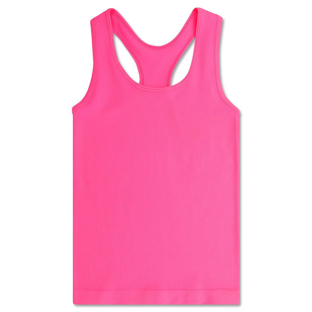 Bright Pink Ribbed Racerback Tank Top - Anderson Ave boutique