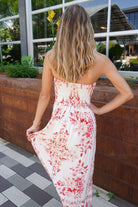 Bursting Blooms Maxi Dress - Red - Anderson Ave boutique