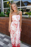 Bursting Blooms Maxi Dress - Red - Anderson Ave boutique