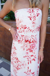 Bursting Blooms Maxi Dress - Red - Anderson Ave boutique
