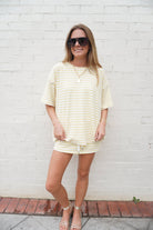 Butter Yellow Mid Rise Skort Set - Anderson Ave boutique