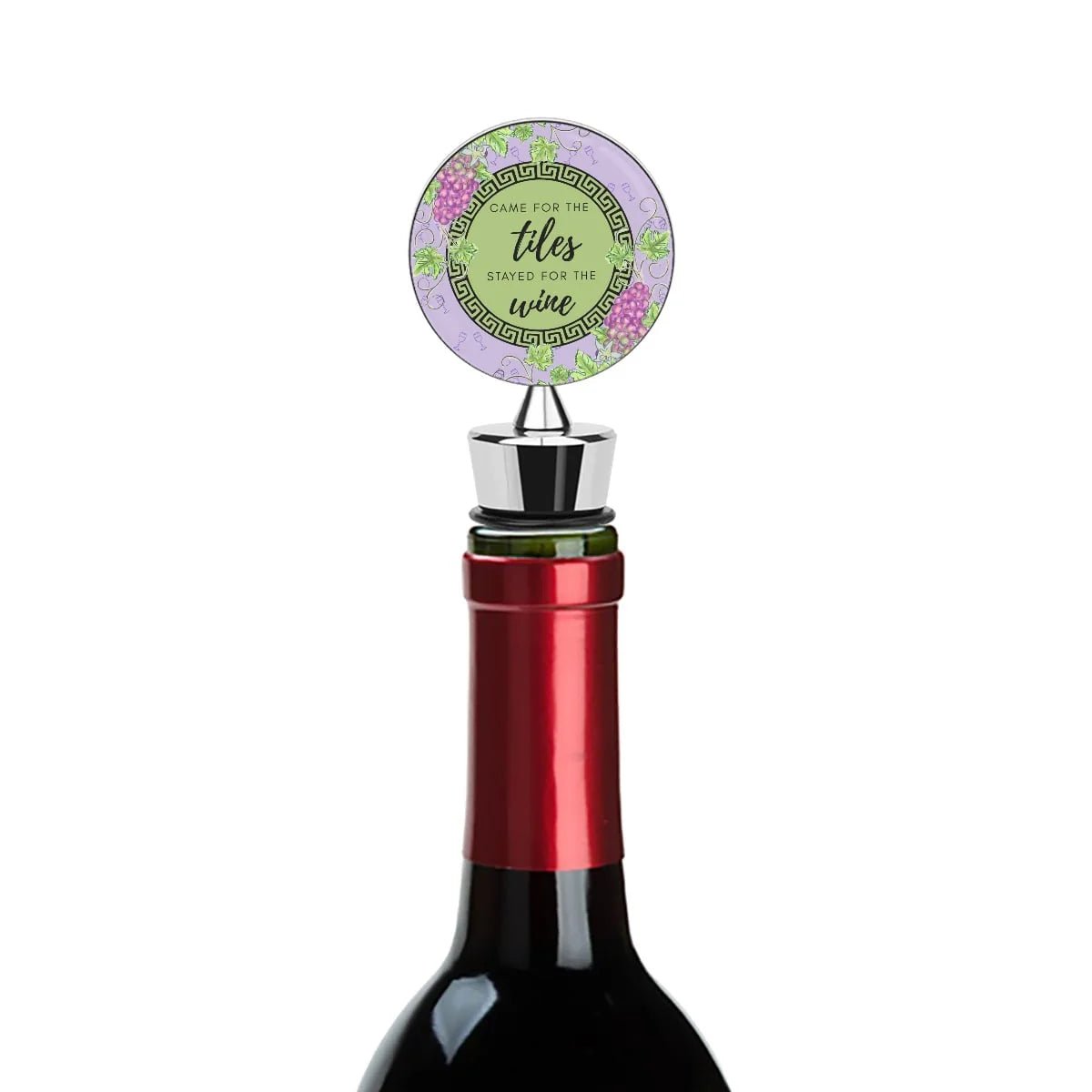 "Came for the Tiles, Stayed for the Wine" Mahjong Wine Bottle Stopper - Anderson Ave boutique