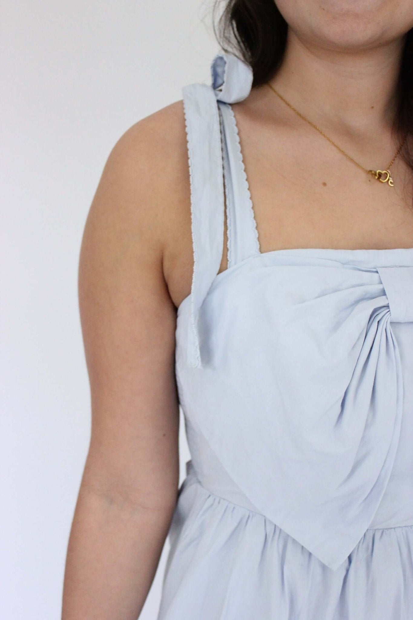 Carolina Breeze Bow Midi Dress - Blue - Anderson Ave boutique