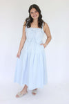 Carolina Breeze Bow Midi Dress - Blue - Anderson Ave boutique