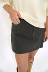 Charcoal Denim Skort - Anderson Ave boutique