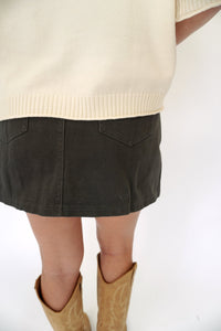 Charcoal Denim Skort - Anderson Ave boutique