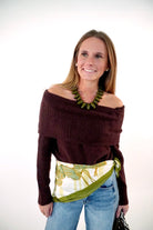 Chocolate Brown Off-Shoulder Sweater - Anderson Ave boutique