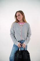 Chunky Blush and Taupe Marbled Beaded Collar Necklace - Anderson Ave boutique