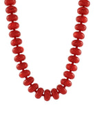 Chunky Cherry Red Marbled Beaded Collar Necklace - Anderson Ave boutique