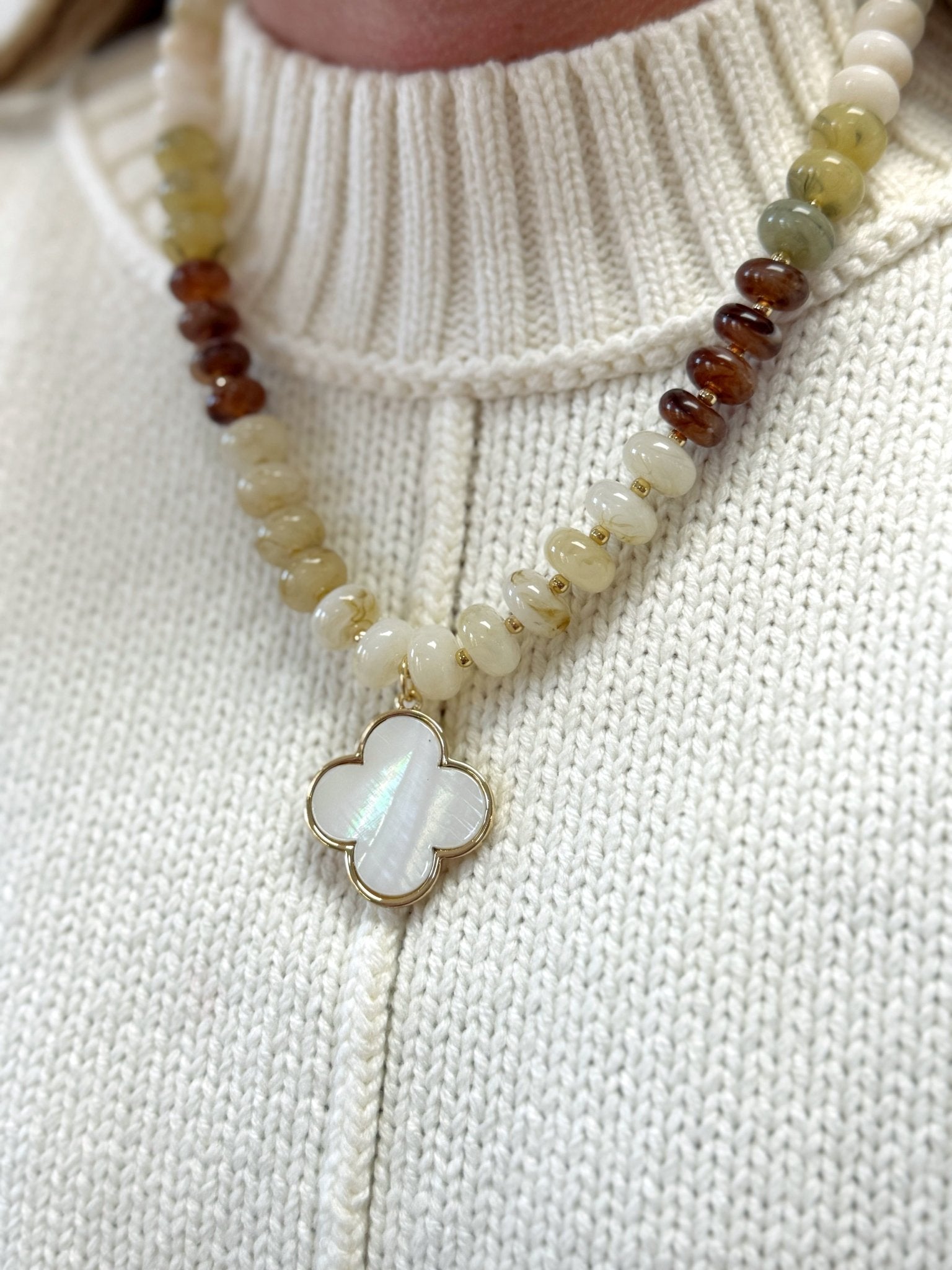 Claire Layered Gold Pendant Necklace - Anderson Ave boutique