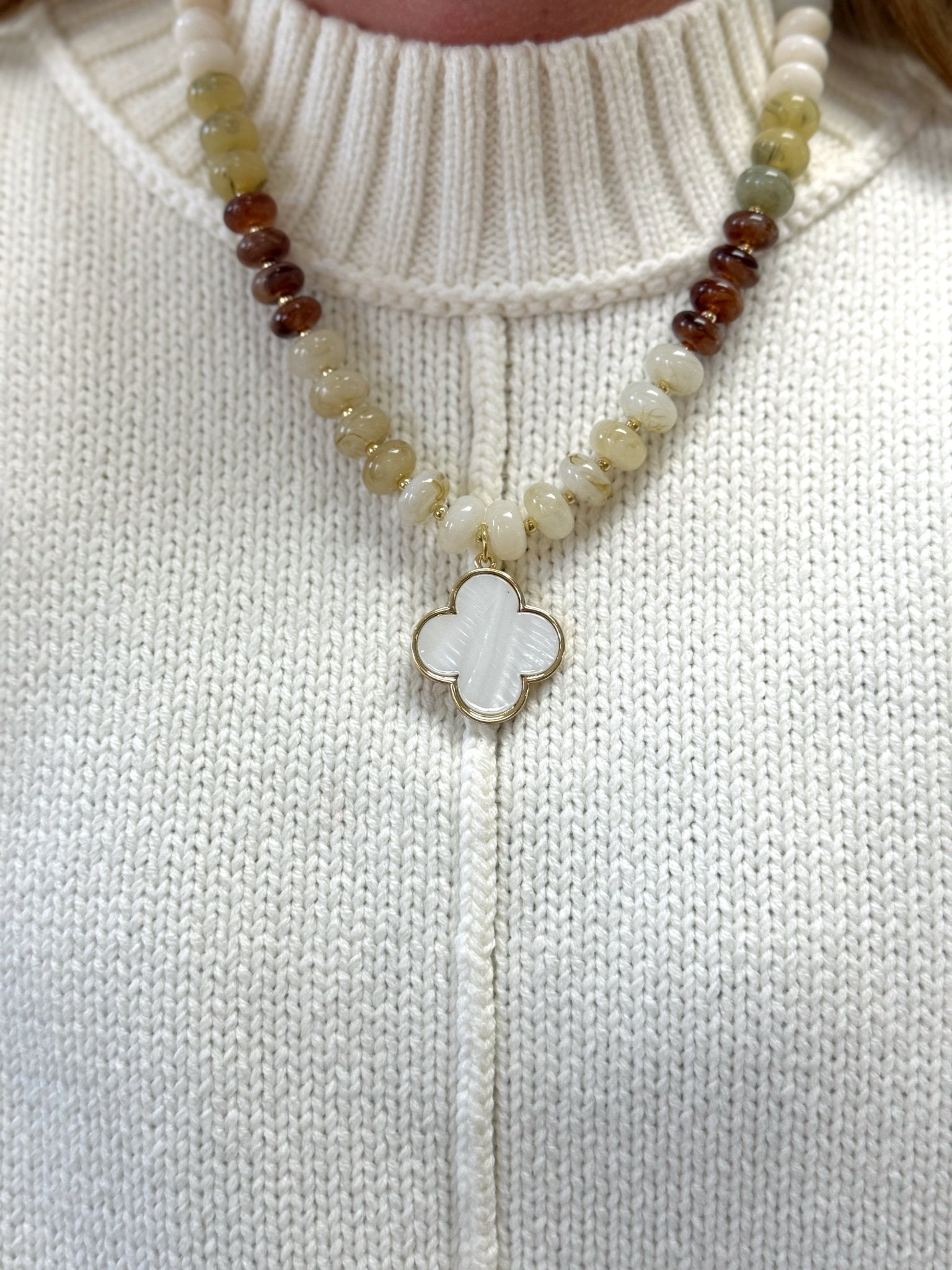 Claire Layered Gold Pendant Necklace - Anderson Ave boutique