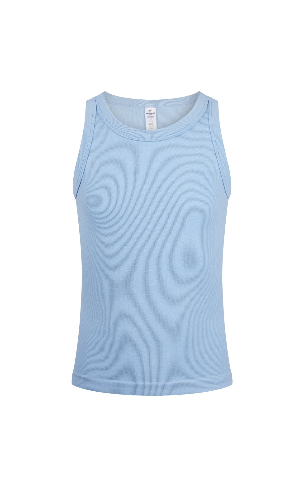Classic Blue Ribbed Tank – Girls - Anderson Ave boutique
